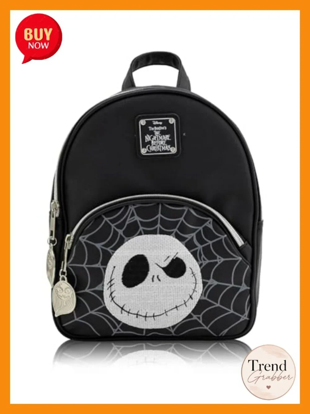 Jack Skellington Mini Backpack Purse with Sally Zipper Pulls for Women Men